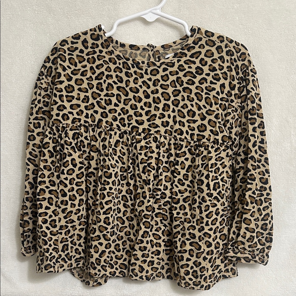 Old Navy Leopard Print Kids Blouse